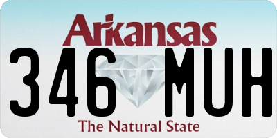 AR license plate 346MUH