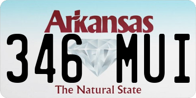 AR license plate 346MUI