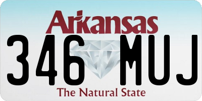 AR license plate 346MUJ