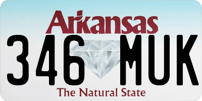 AR license plate 346MUK
