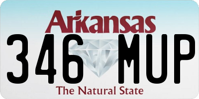 AR license plate 346MUP