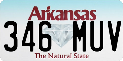 AR license plate 346MUV