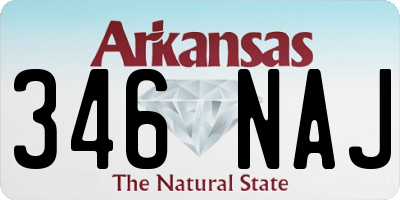 AR license plate 346NAJ