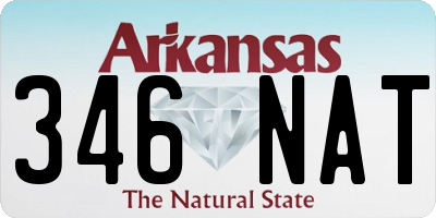 AR license plate 346NAT