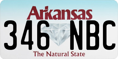 AR license plate 346NBC
