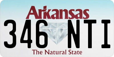 AR license plate 346NTI
