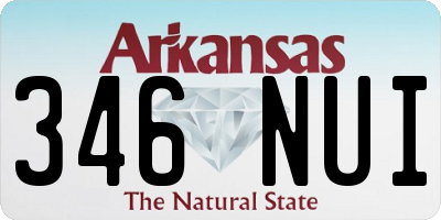 AR license plate 346NUI