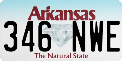 AR license plate 346NWE