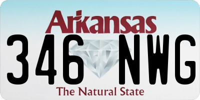 AR license plate 346NWG