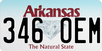 AR license plate 346OEM