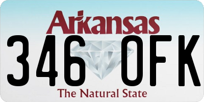 AR license plate 346OFK
