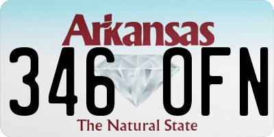 AR license plate 346OFN
