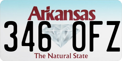 AR license plate 346OFZ