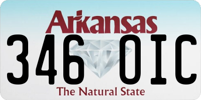 AR license plate 346OIC