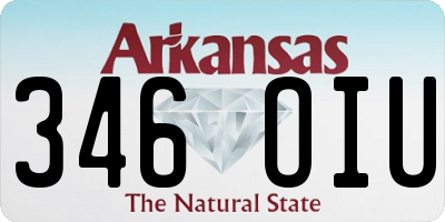 AR license plate 346OIU