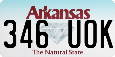 AR license plate 346UOK