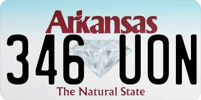 AR license plate 346UON