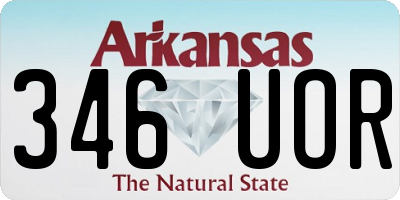 AR license plate 346UOR