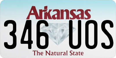 AR license plate 346UOS