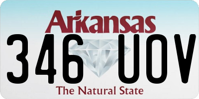 AR license plate 346UOV