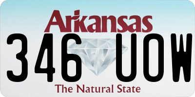 AR license plate 346UOW