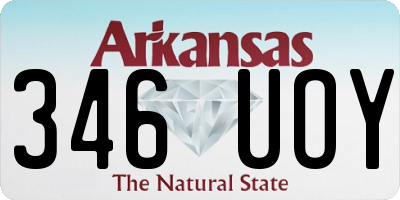 AR license plate 346UOY