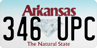 AR license plate 346UPC