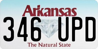 AR license plate 346UPD