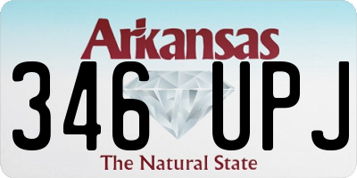 AR license plate 346UPJ