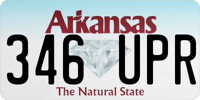 AR license plate 346UPR