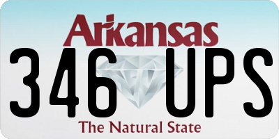 AR license plate 346UPS