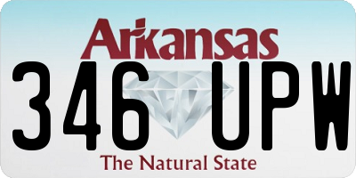 AR license plate 346UPW