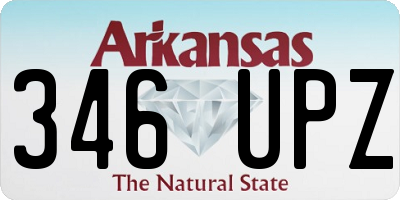 AR license plate 346UPZ