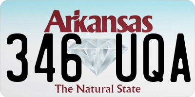 AR license plate 346UQA