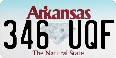 AR license plate 346UQF