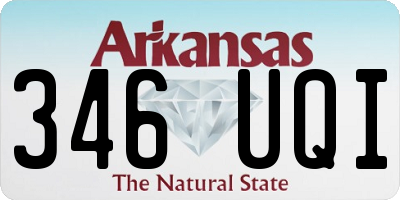 AR license plate 346UQI