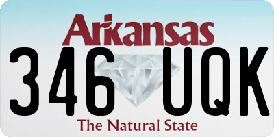 AR license plate 346UQK