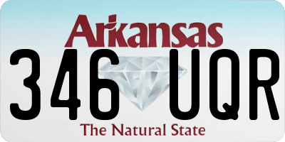 AR license plate 346UQR