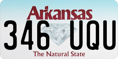 AR license plate 346UQU