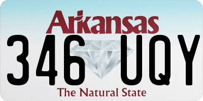 AR license plate 346UQY