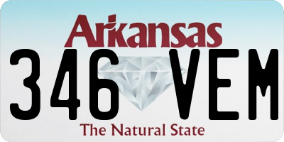 AR license plate 346VEM