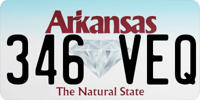 AR license plate 346VEQ