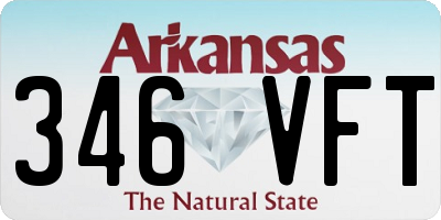 AR license plate 346VFT