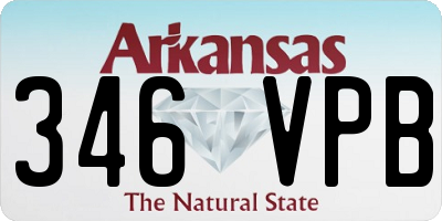 AR license plate 346VPB