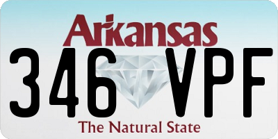 AR license plate 346VPF