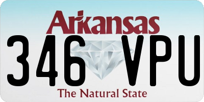 AR license plate 346VPU