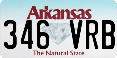 AR license plate 346VRB
