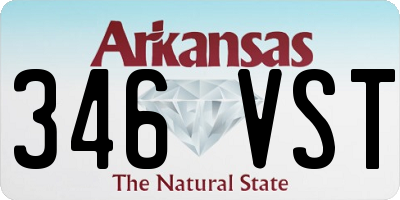 AR license plate 346VST