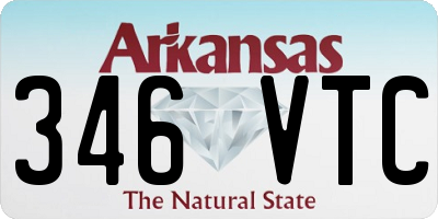 AR license plate 346VTC