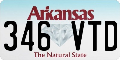 AR license plate 346VTD